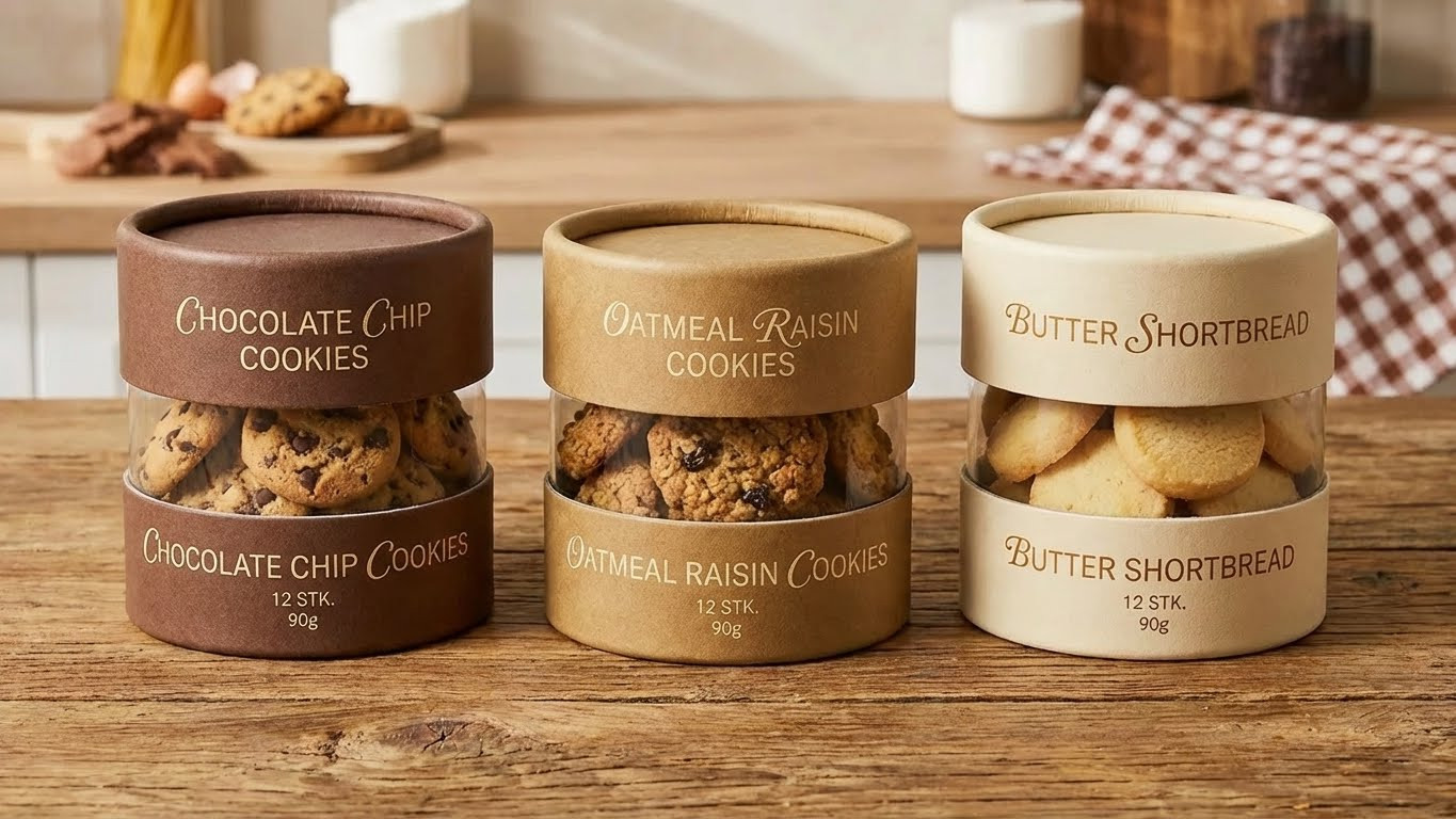 Gıdaya Uygun Ambalaj &Ccedil;&ouml;z&uuml;mleri: Kurabiye ve Bisk&uuml;viler İ&ccedil;in Silindir Karton Kutular