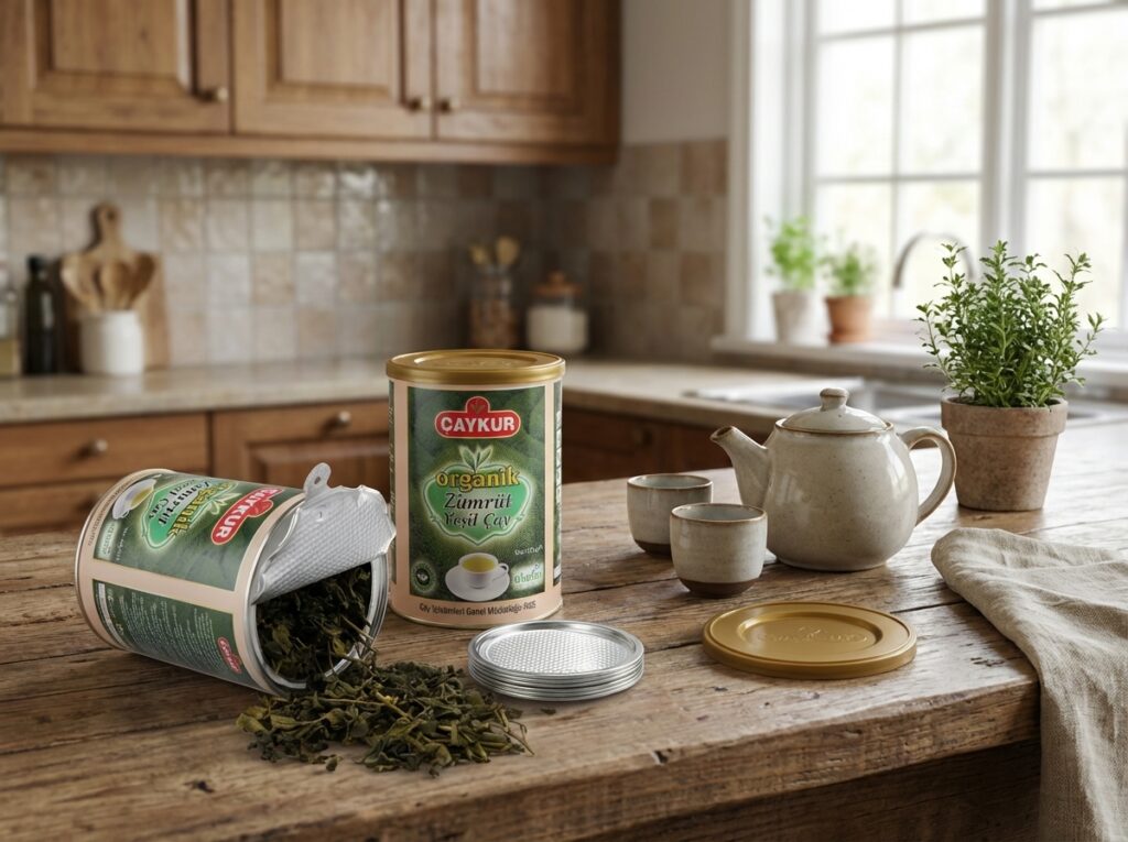 folyo kapaklı silindir karton kutu